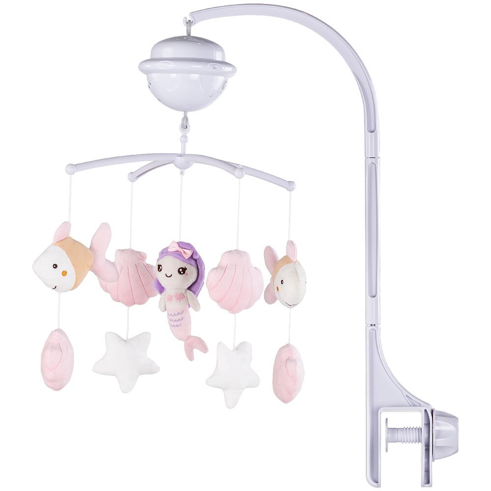 CHIPOLINO Carusel muzical pentru patut cu proiector Mermaid