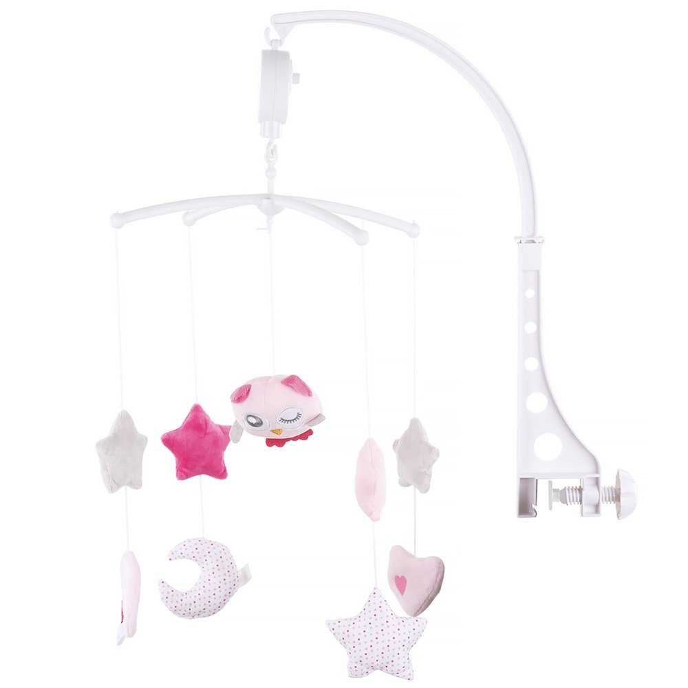 CHIPOLINO Carusel muzical pentru patut pink Chicken