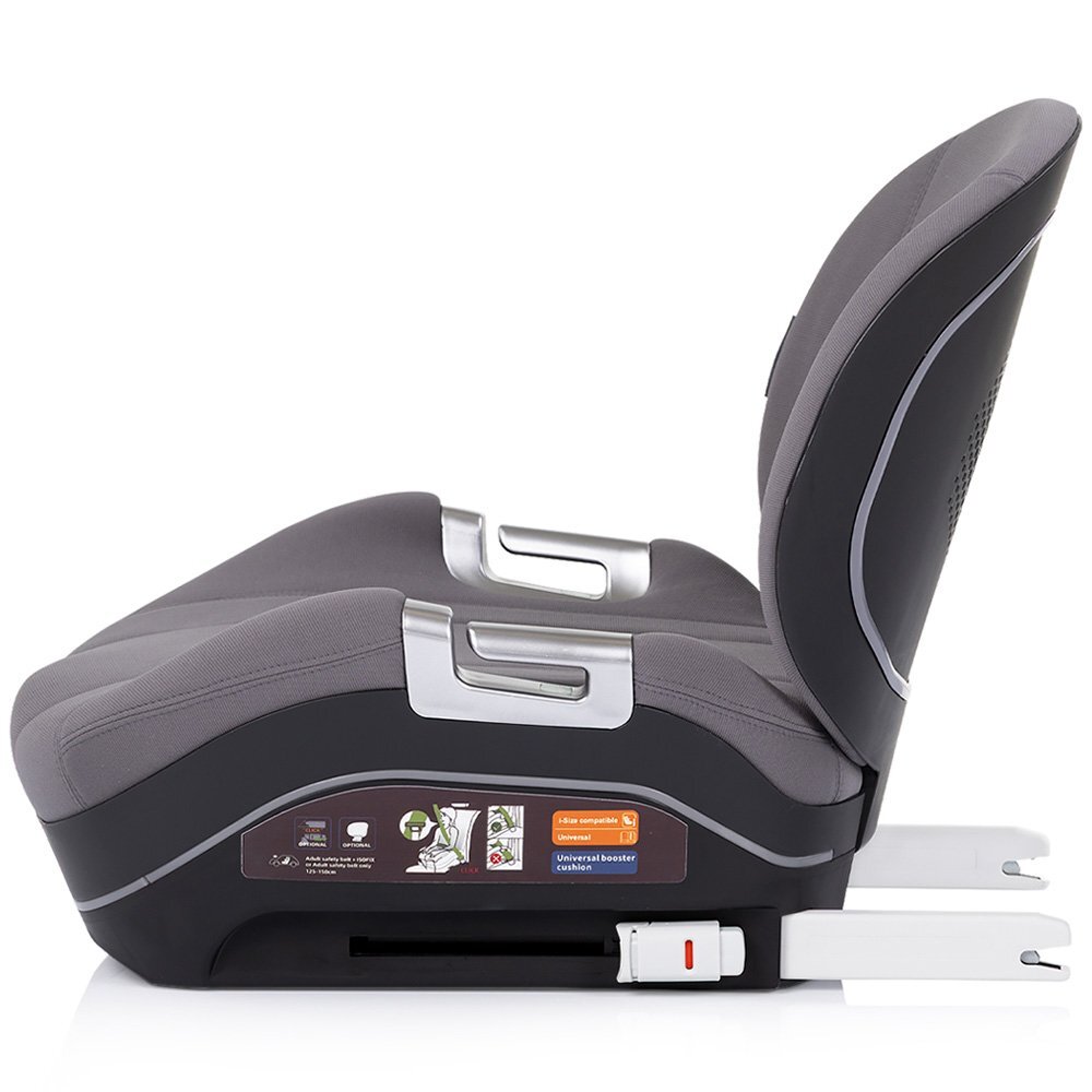 CHIPOLINO Inaltator auto pentru copii Genesis Charcoal i-Size 125-150 cm cu sistem isofix