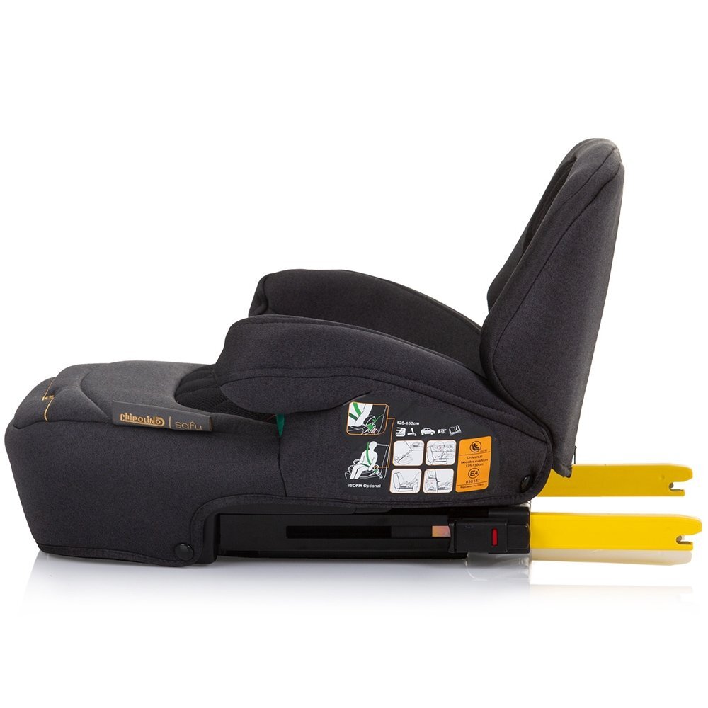 CHIPOLINO Inaltator auto Safy I-Size 125-150 cm obsidian cu sistem isofix
