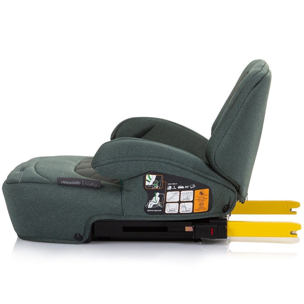 CHIPOLINO Inaltator auto Safy I-Size 125-150 cm pastel green cu sistem isofix