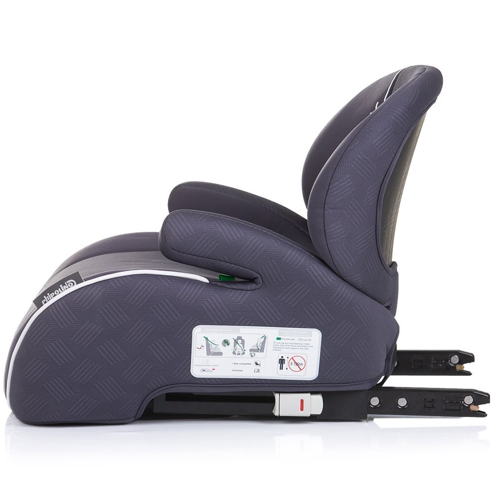 CHIPOLINO Inaltator auto Sonic Anthracite I-Size 125-150 cm cu sistem Isofix si Testat ADAC