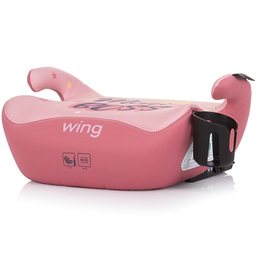 CHIPOLINO Inaltator auto Wing cu sistem Isofix I-Size 125-150 cm pink mini boss