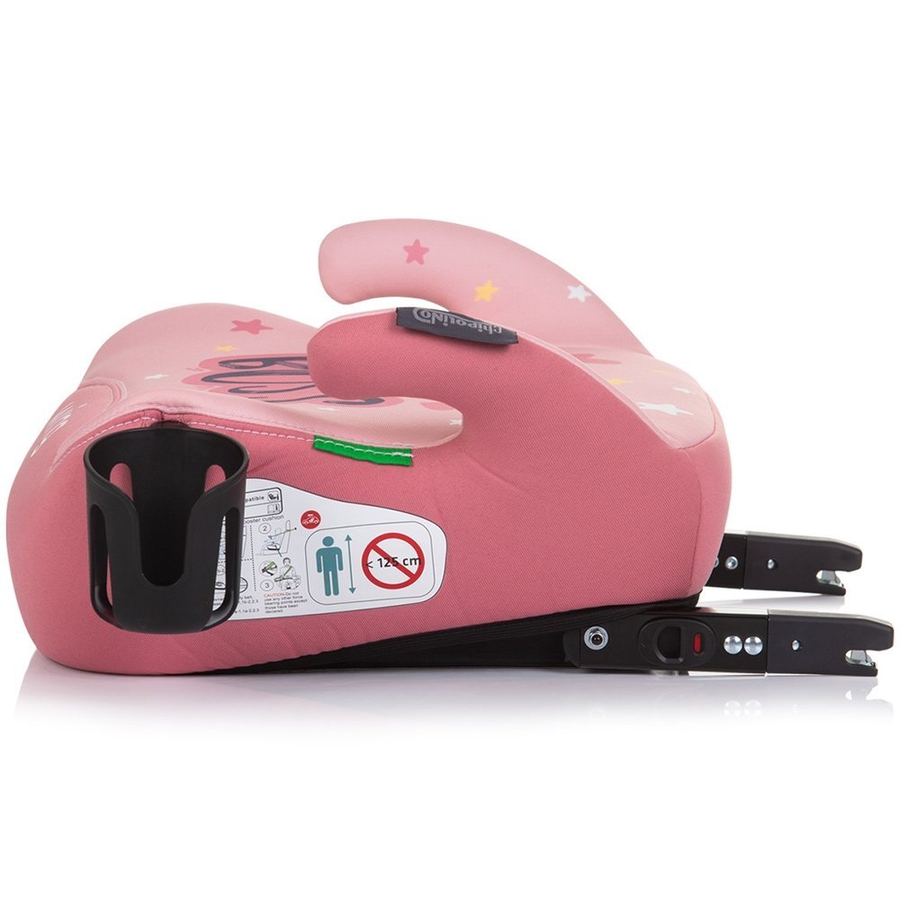 CHIPOLINO Inaltator auto Wing cu sistem Isofix I-Size 125-150 cm pink mini boss