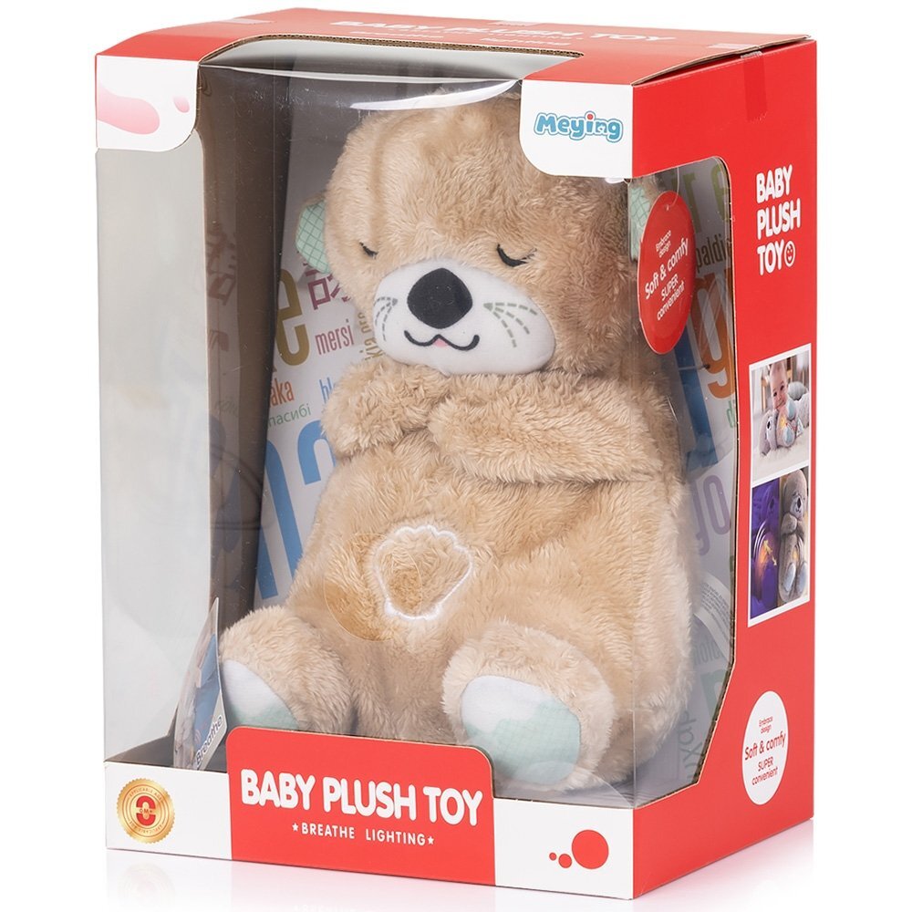 CHIPOLINO Jucarie de plus calmanta care respira cu lumini si melodii Otter