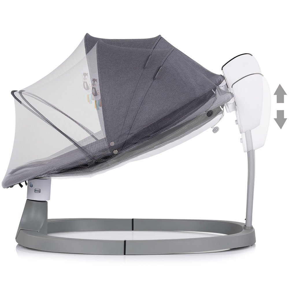 CHIPOLINO Leagan electric pentru copii Lambada Anthracite cu telecomanda functie de scaun sezut reglabil plasa anti-insecte
