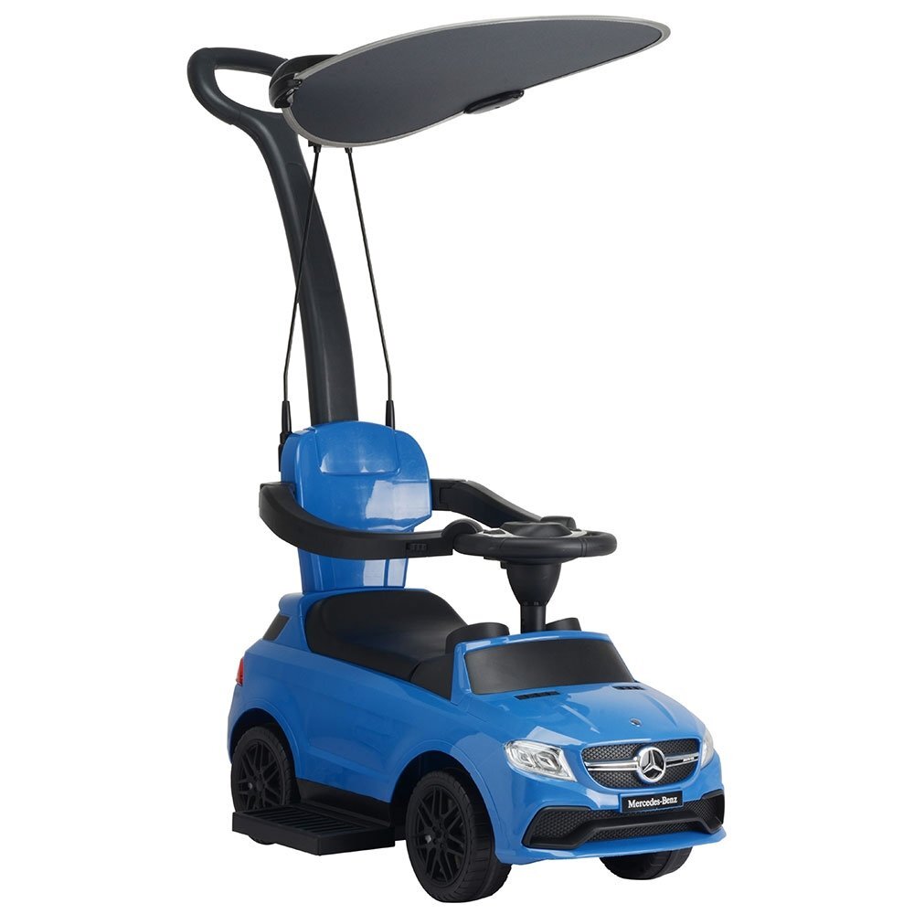 CHIPOLINO Masinuta copii de impins Mercedes AMG GLE 63 Blue cu maner si copertina reglabila bara de protectie suport pentru picioare spatiu de depozitare volan cu sunete