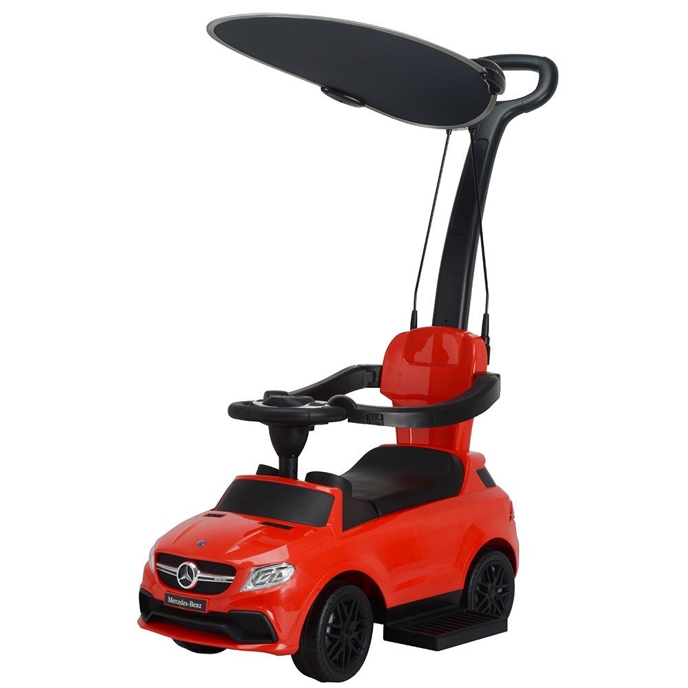 CHIPOLINO Masinuta copii de impins Mercedes AMG GLE 63 Red cu maner si copertina reglabila bara de protectie suport pentru picioare spatiu de depozitare volan cu sunete
