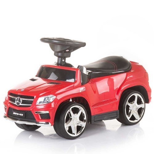 CHIPOLINO Masinuta copii de impins Mercedes Benz GL63 AMG black cu copertina maner detasabil sunete amuzante scaun spatios din piele Suport pentru picioare retractabil bara de proectie