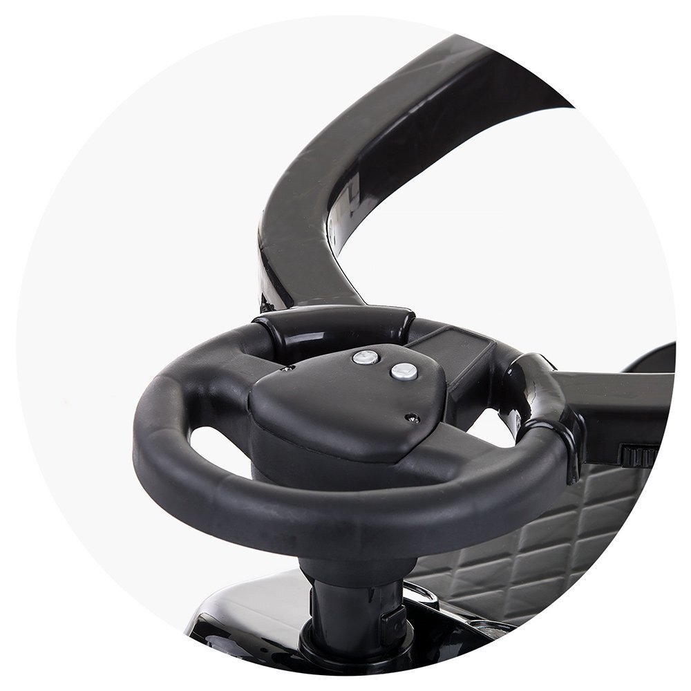 CHIPOLINO Masinuta copii de impins Turbo Black cu maner si bara de siguranta detasabile suport pentru picioare sezut cu spatar potrivita copiilor cu varsta mai mare de 3 ani cu greutatea pana la 23 kg