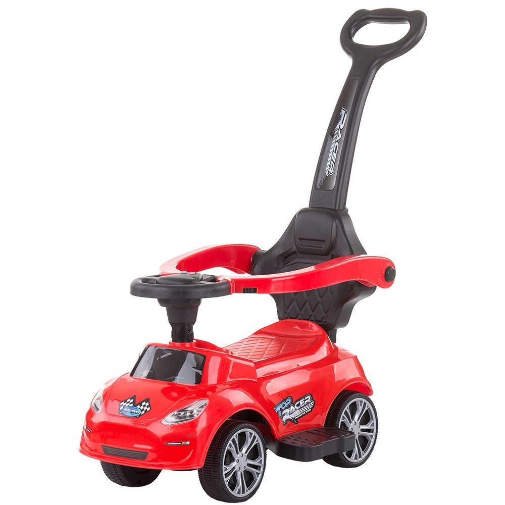 CHIPOLINO Masinuta copii de impins Turbo Red cu maner si bara de siguranta detasabile suport pentru picioare sezut cu spatar potrivita copiilor cu varsta mai mare de 3 ani cu greutatea pana la 23 kg