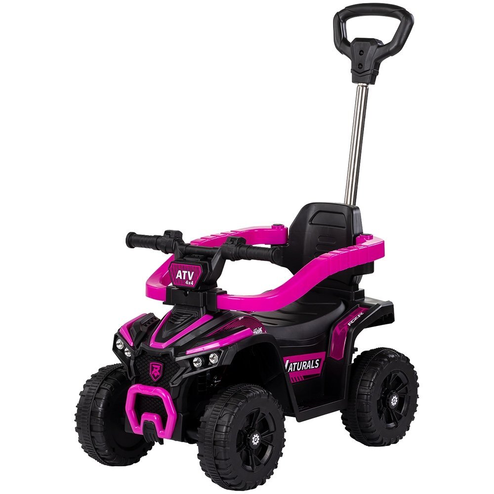 CHIPOLINO Masinuta de impins ATV Pink cu maner efecte luminoase si sonore