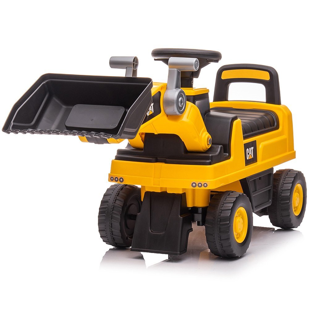 CHIPOLINO Masinuta de impins CAT Loader yellow volan cu sunete spatiu pentru depozitare greutate admisa 25 kg
