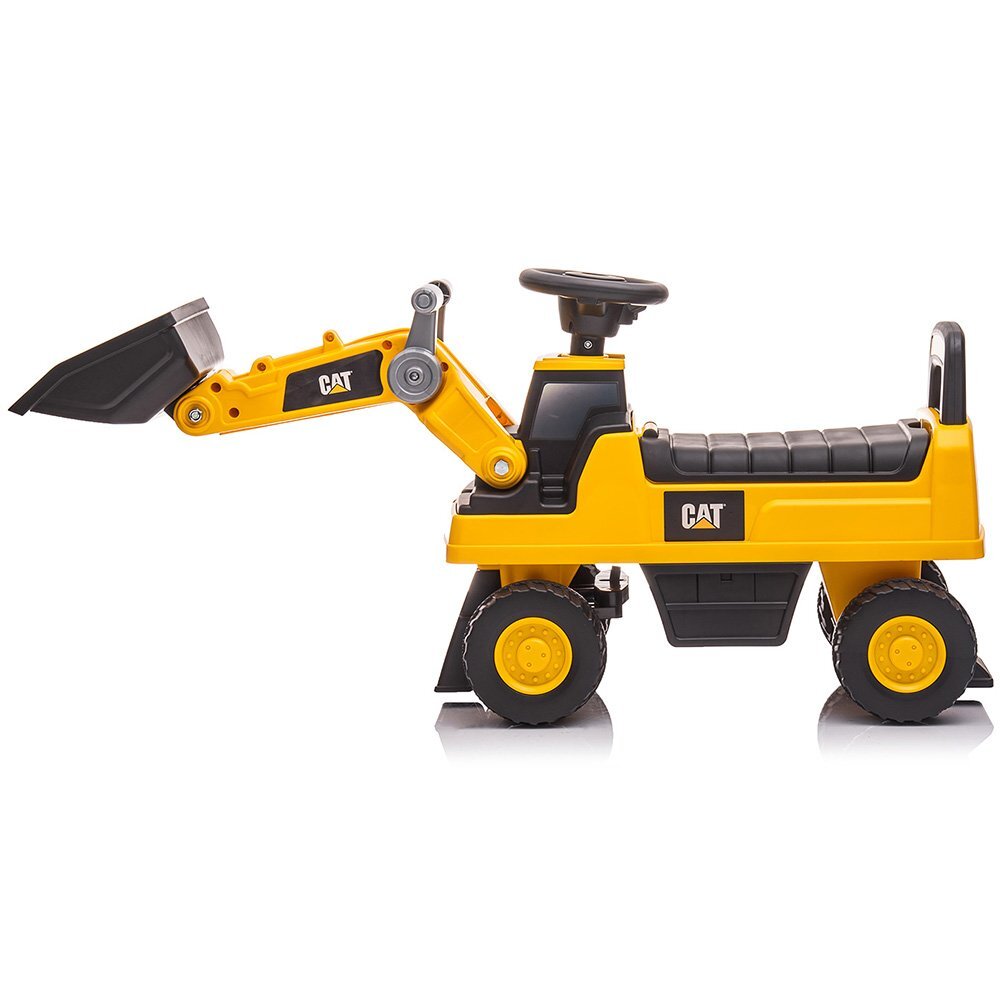 CHIPOLINO Masinuta de impins CAT Loader yellow volan cu sunete spatiu pentru depozitare greutate admisa 25 kg