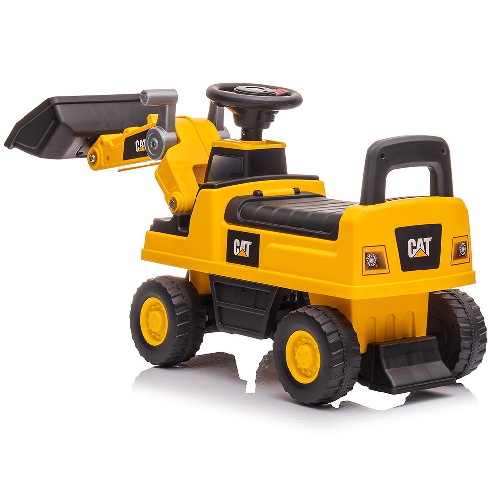 CHIPOLINO Masinuta de impins CAT Loader yellow volan cu sunete spatiu pentru depozitare greutate admisa 25 kg