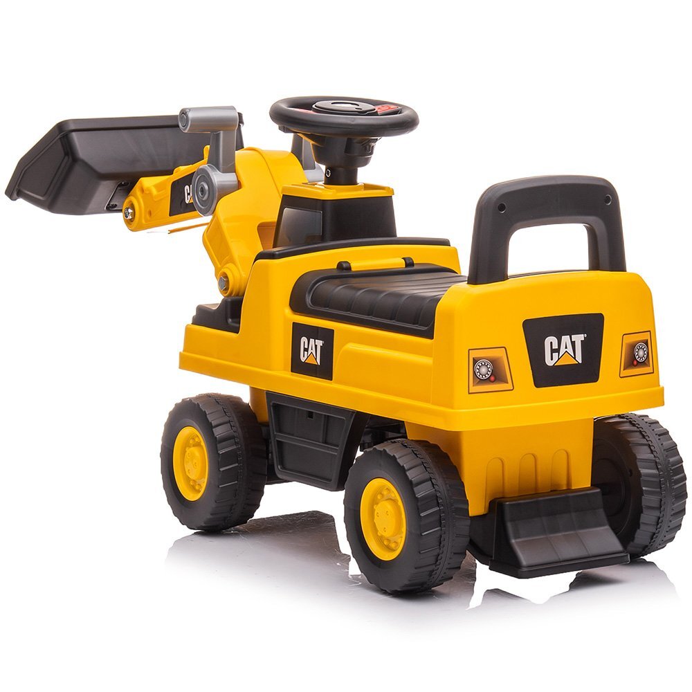 CHIPOLINO Masinuta de impins CAT Loader yellow volan cu sunete spatiu pentru depozitare greutate admisa 25 kg