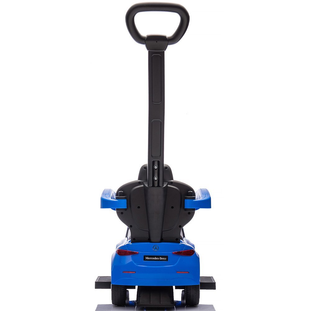CHIPOLINO Masinuta de impins cu maner Mercedes Benz C-Class Blue cu bara de siguranta suport pentru picioare spatiu depozitare volan cu sunete greutate admisa 25 kg