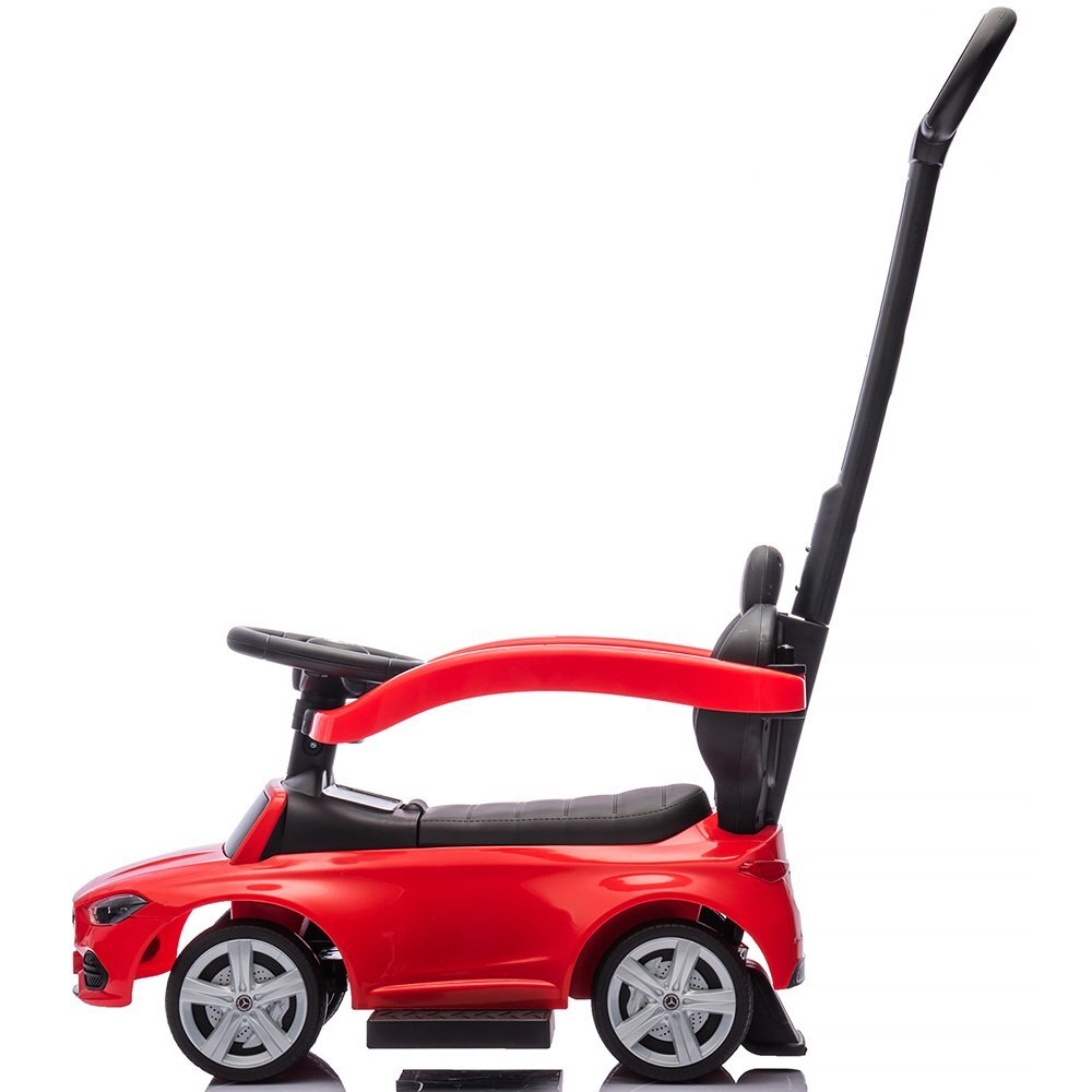CHIPOLINO Masinuta de impins cu maner Mercedes Benz C-Class Red cu bara de siguranta suport pentru picioare spatiu depozitare volan cu sunete greutate admisa 25 kg