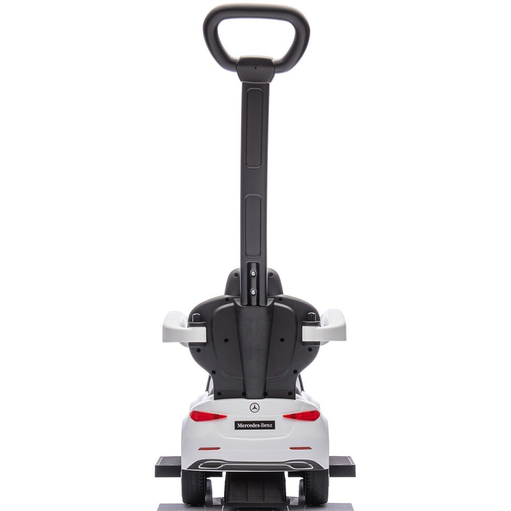 CHIPOLINO Masinuta de impins cu maner Mercedes Benz C-Class White cu bara de siguranta suport pentru picioare spatiu depozitare volan cu sunete greutate admisa 25 kg