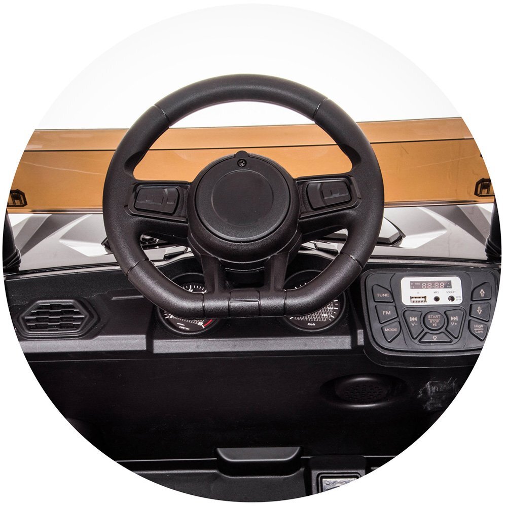 CHIPOLINO Masinuta electrica pentru copii Buggy Off Road Black cu telecomanda portiere cu deschidere lumini greutate admisa 30 kg
