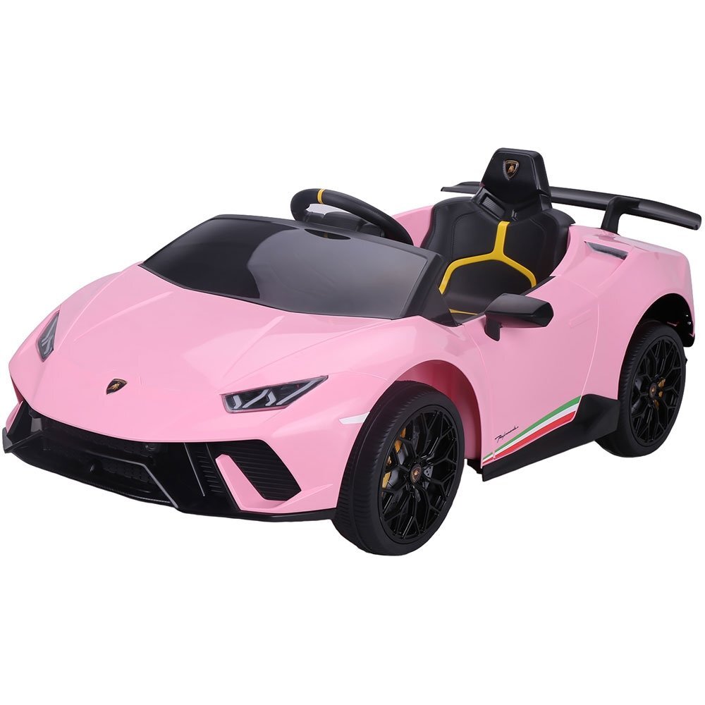 CHIPOLINO Masinuta electrica pentru copii Lamborghini Huracan pink 50W cu scaun din piele roti EVA si pornire la buton
