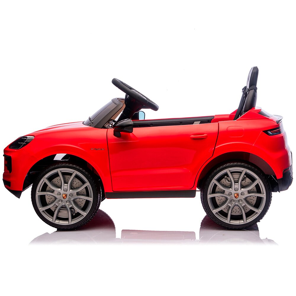 CHIPOLINO Masinuta electrica pentru copii Porsche Cayenne Red cu suspensii usi cu deschidere greutate admisa 30 kg