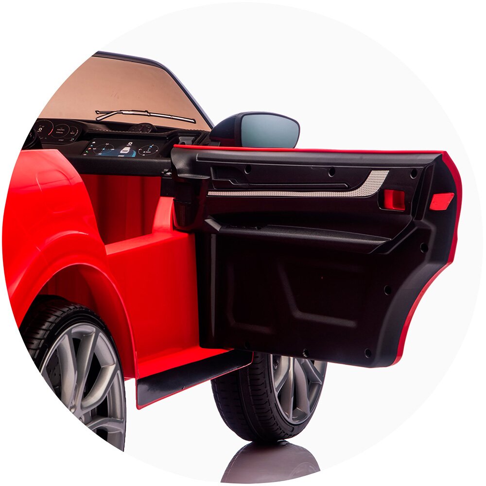 CHIPOLINO Masinuta electrica pentru copii Porsche Cayenne Red cu suspensii usi cu deschidere greutate admisa 30 kg