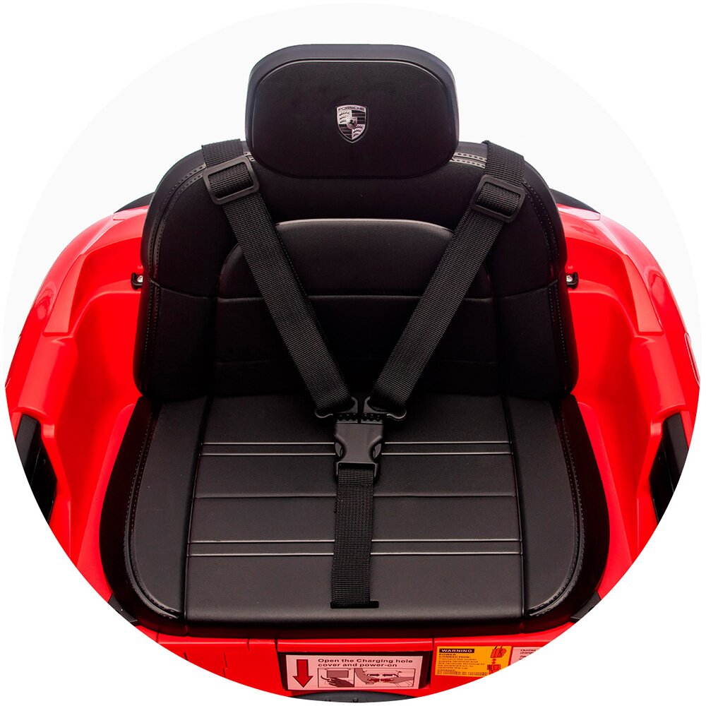 CHIPOLINO Masinuta electrica pentru copii Porsche Cayenne Red cu suspensii usi cu deschidere greutate admisa 30 kg
