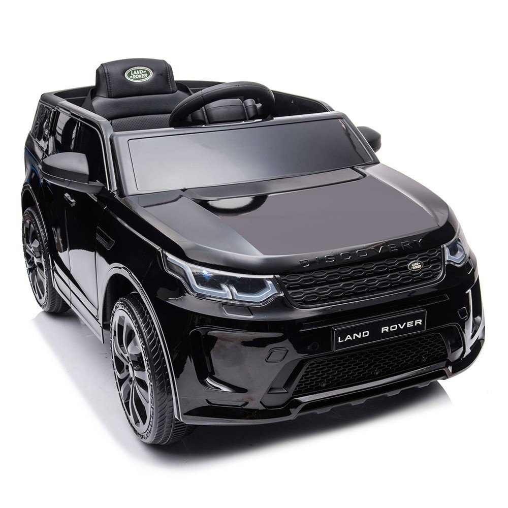 CHIPOLINO Masinuta electrica SUV Land Rover Discovery cu scaun din piele si roti EVA black 50W