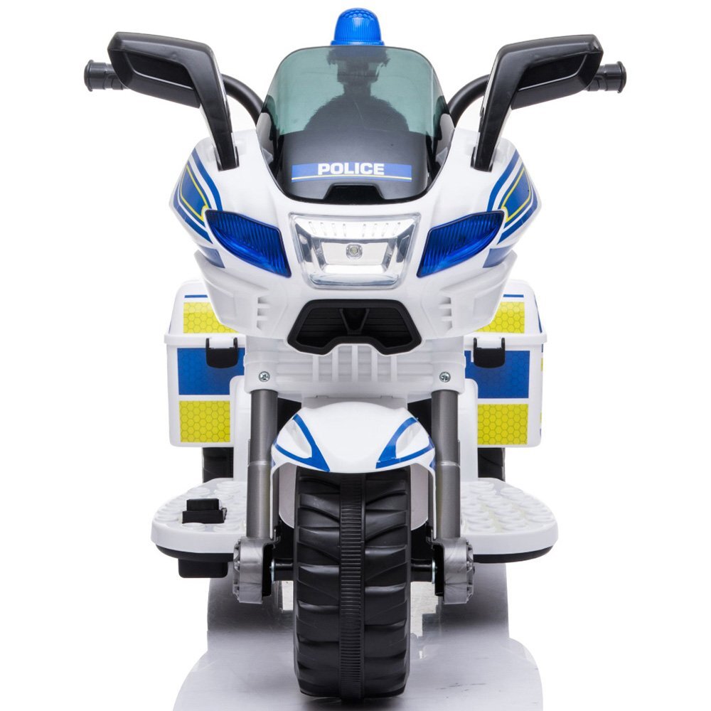 CHIPOLINO Motocicleta electrica pentru copii Police White cu lumini sunete greutate admisa 25 kg