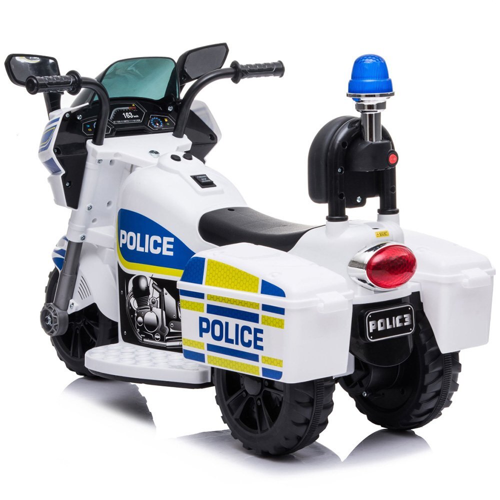 CHIPOLINO Motocicleta electrica pentru copii Police White cu lumini sunete greutate admisa 25 kg