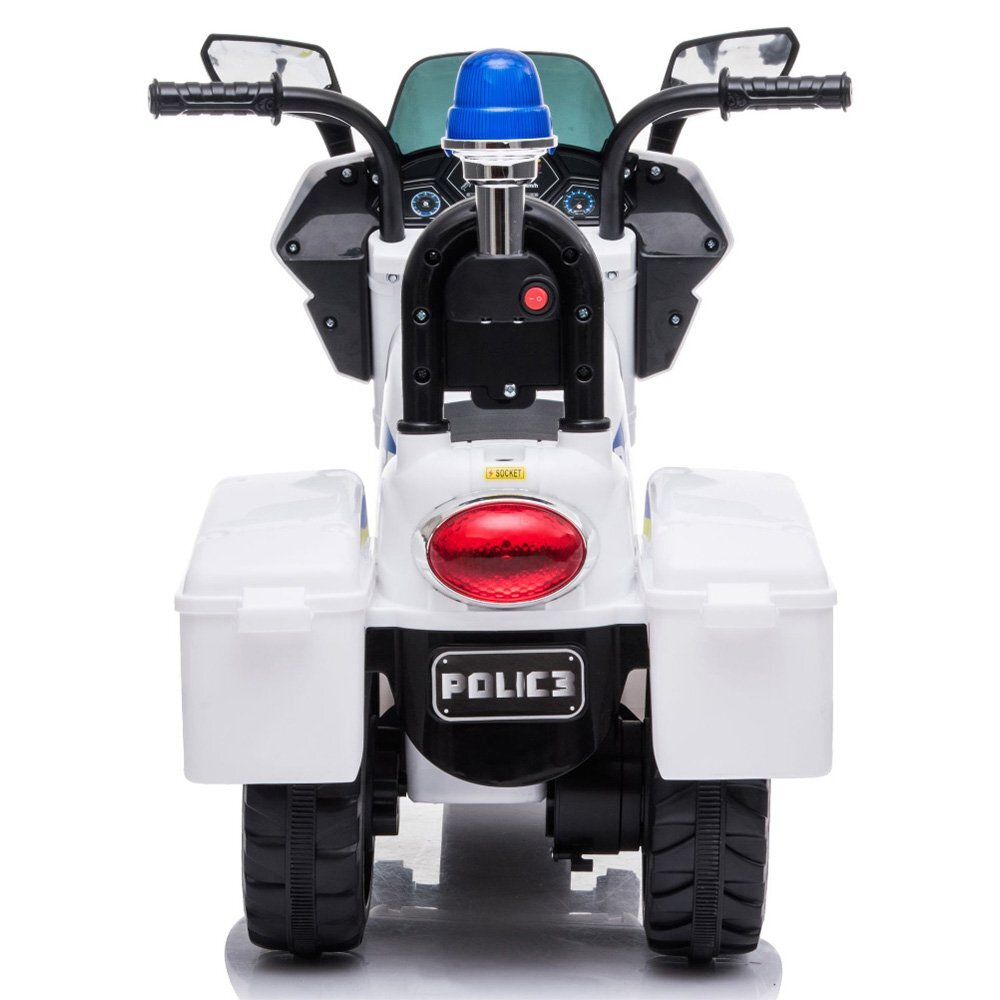 CHIPOLINO Motocicleta electrica pentru copii Police White cu lumini sunete greutate admisa 25 kg
