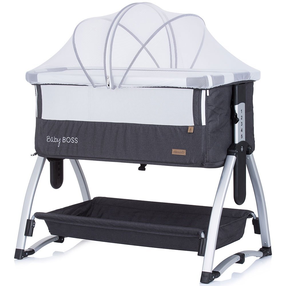 CHIPOLINO Patut Co-Sleeper Baby Boss anthracite