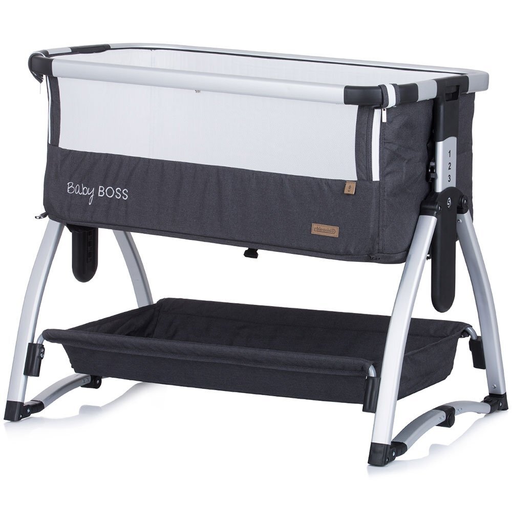 CHIPOLINO Patut Co-Sleeper Baby Boss anthracite