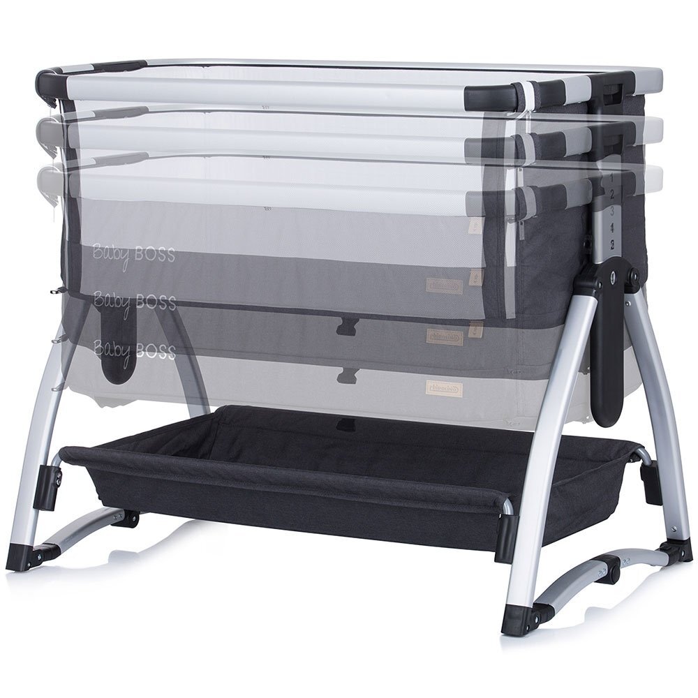 CHIPOLINO Patut Co-Sleeper Baby Boss anthracite
