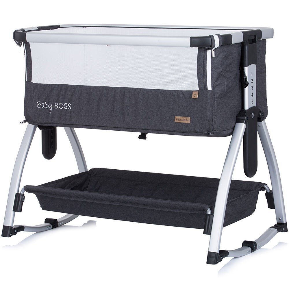 CHIPOLINO Patut Co-Sleeper Baby Boss anthracite