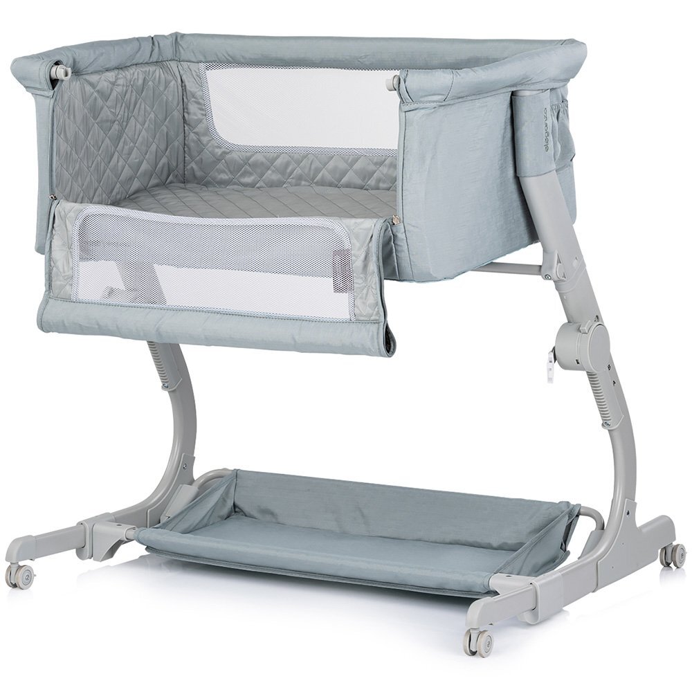 CHIPOLINO Patut co-sleeper Eleganza Basil cu laterala culisanta si pozitie anti-reflux