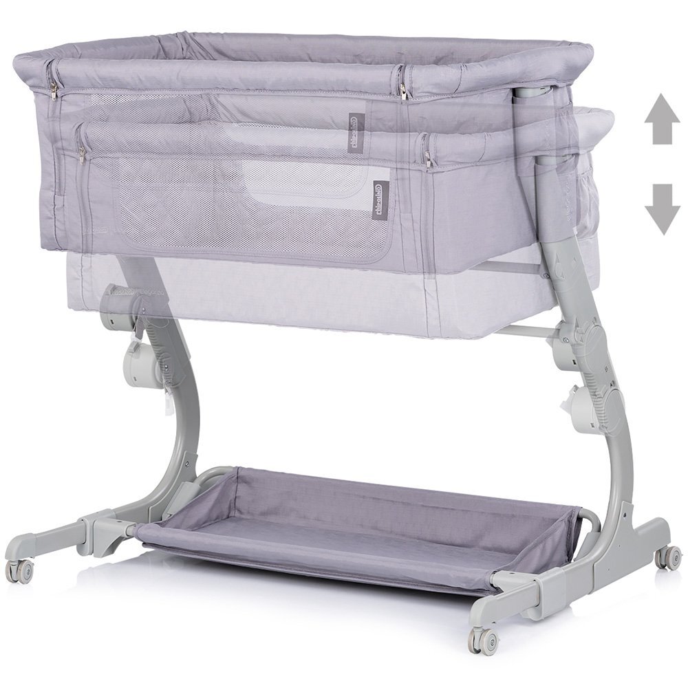 CHIPOLINO Patut co-sleeper Eleganza Cloud cu laterala culisanta si pozitie anti-reflux