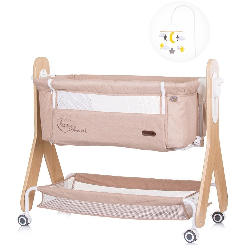 CHIPOLINO Patut Co-Sleeper Heart 2 Heart sand