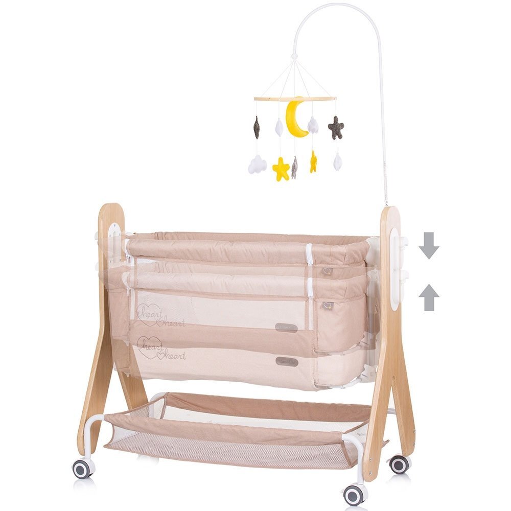 CHIPOLINO Patut Co-Sleeper Heart 2 Heart sand
