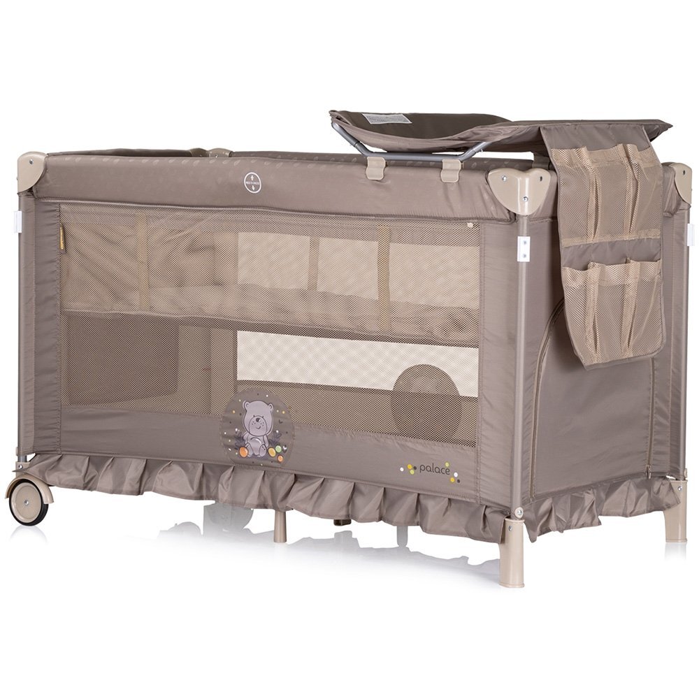 CHIPOLINO Patut pentru copii Palace Bear beige pliabil