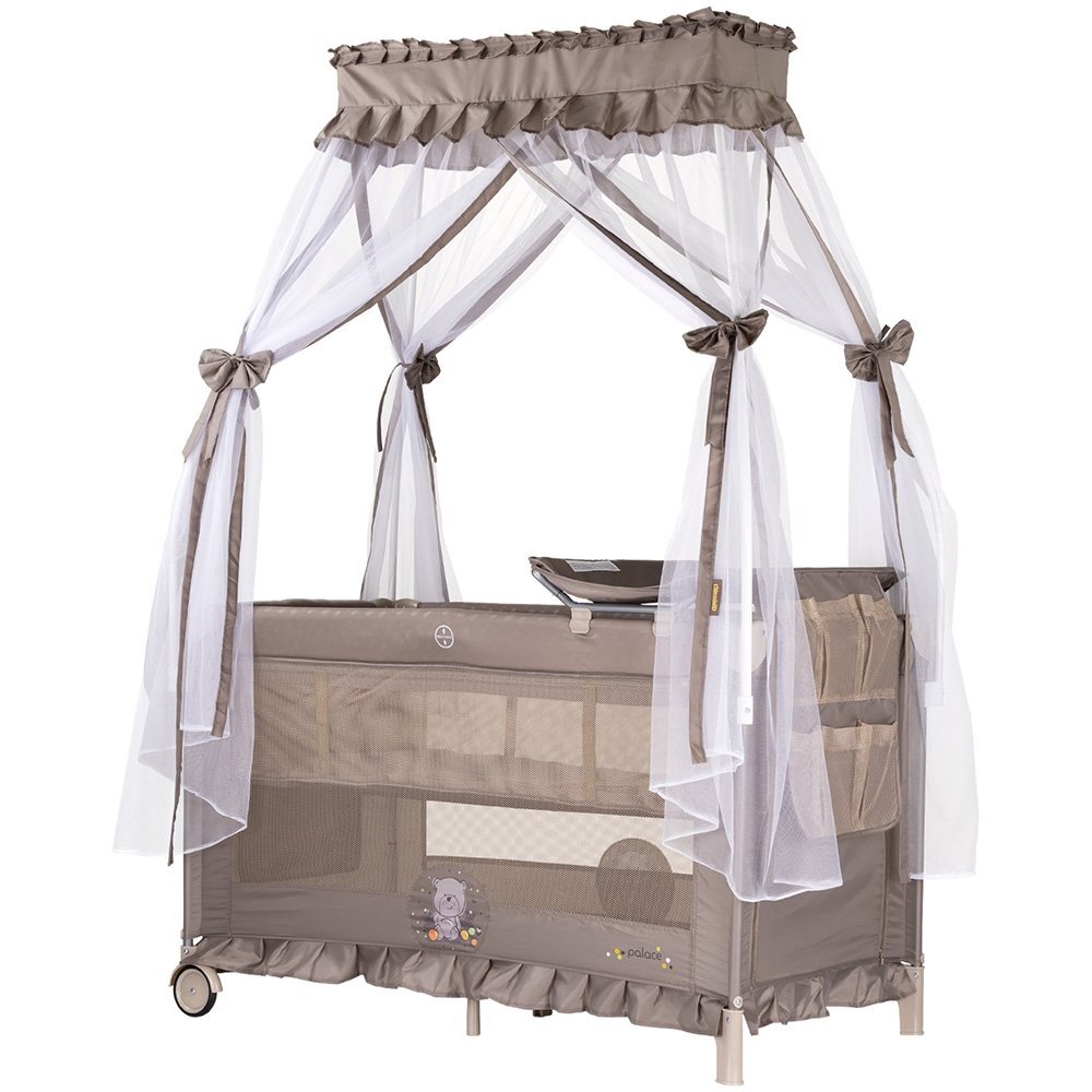 CHIPOLINO Patut pentru copii Palace Bear beige pliabil