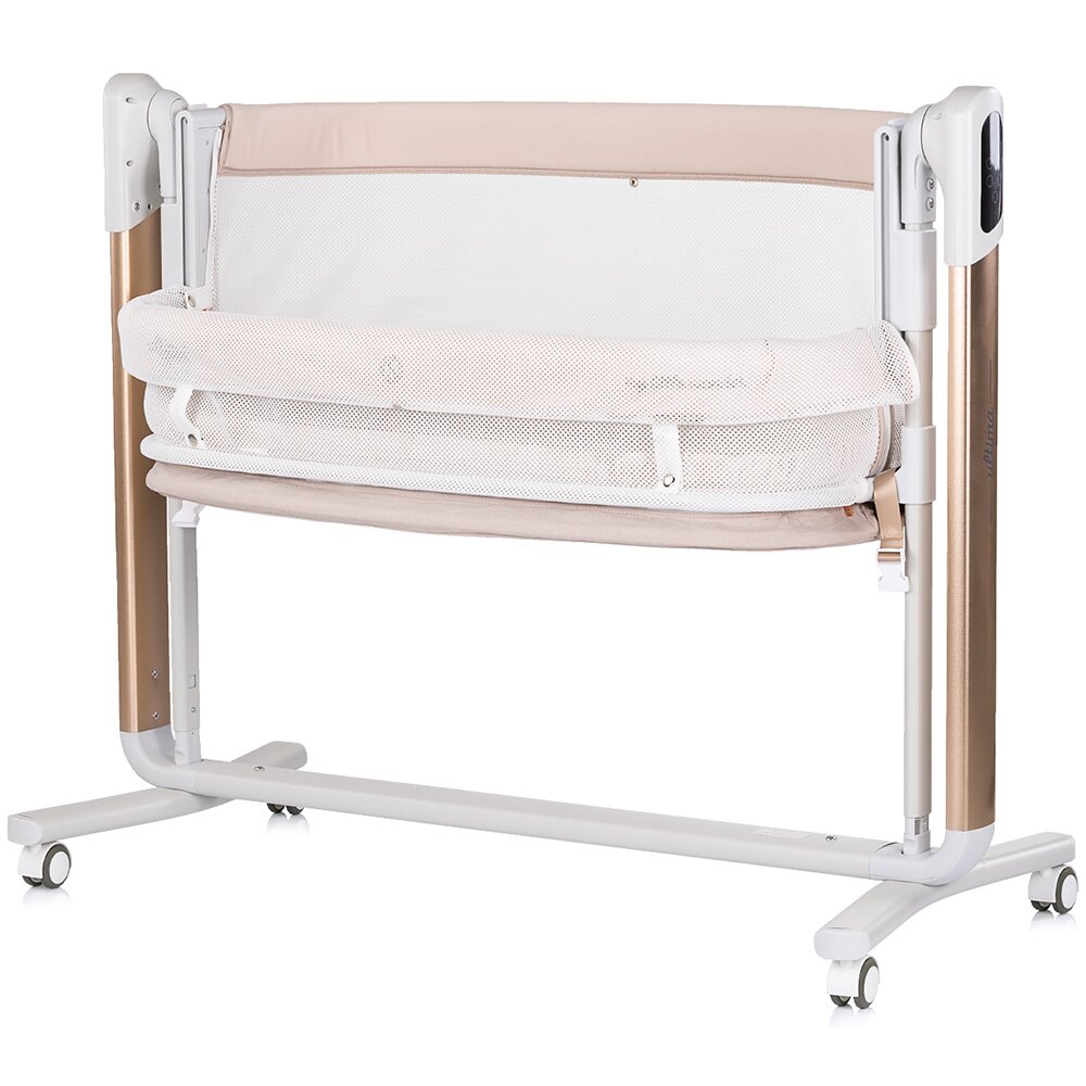 CHIPOLINO Patut pentru copii Ultima Beige cu leganare si laterala culisanta