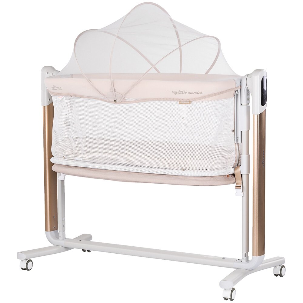 CHIPOLINO Patut pentru copii Ultima Beige cu leganare si laterala culisanta