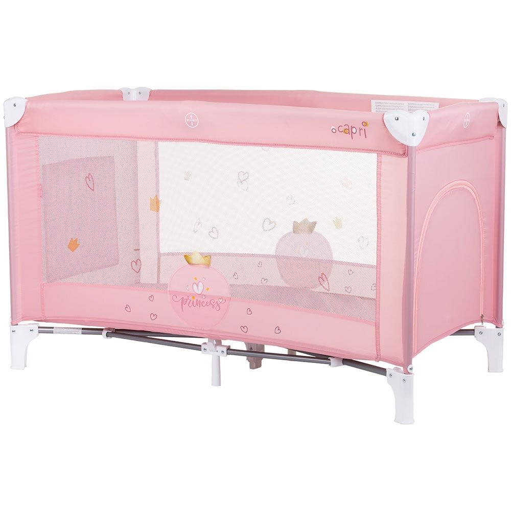 CHIPOLINO Patut pliabil Capri Koala Pink intrare laterala cu fermoar buzunare depozitare geanta transport inclusa
