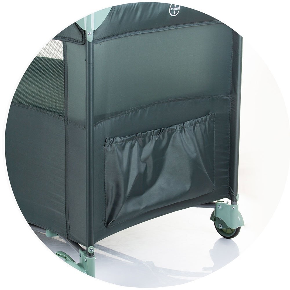 CHIPOLINO Patut pliabil Relax pastel green cu laterala culisanta