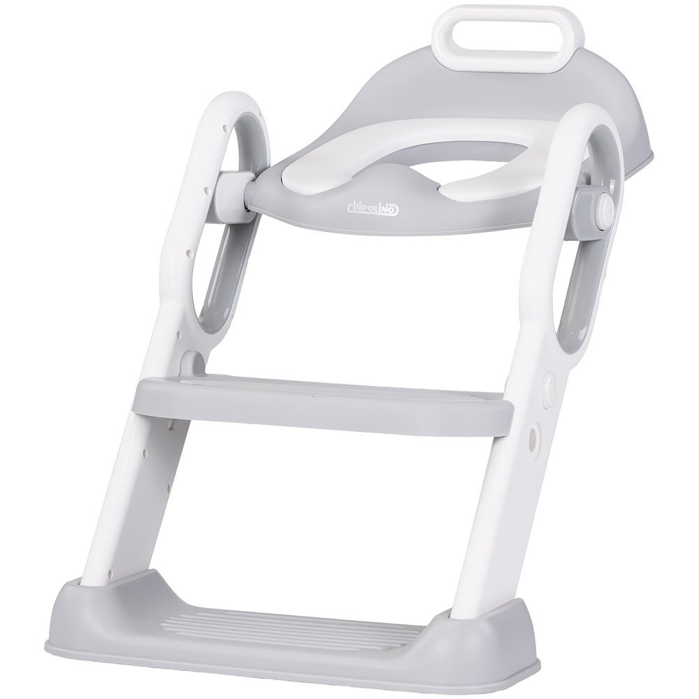 CHIPOLINO Reductor toaleta cu scara Flippy grey