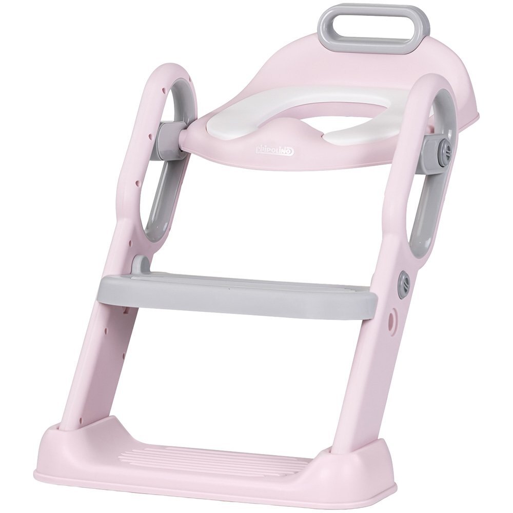 CHIPOLINO Reductor toaleta cu scara Flippy pink