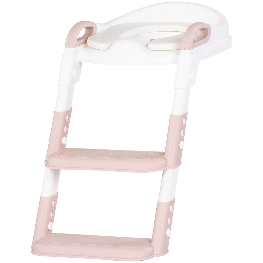 CHIPOLINO Reductor toaleta cu scara pentru copii Kiddy pink