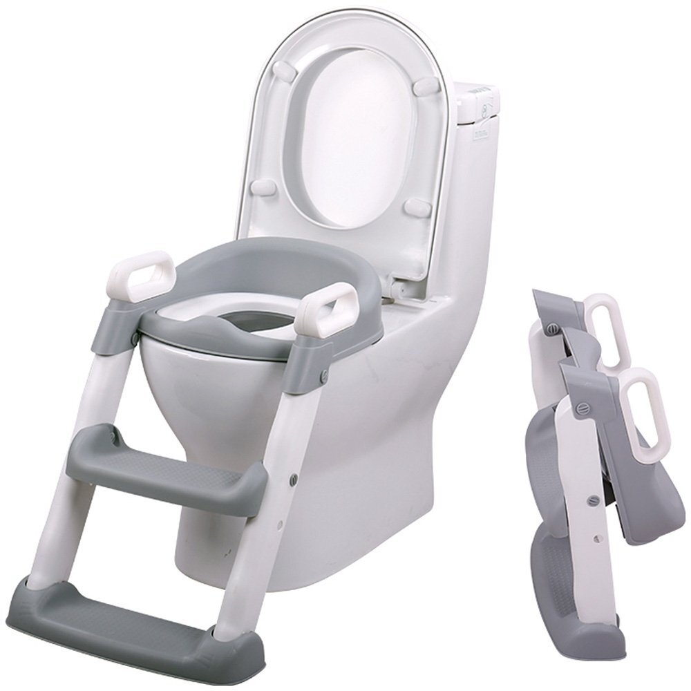 CHIPOLINO Reductor toaleta cu scara Skippy grey